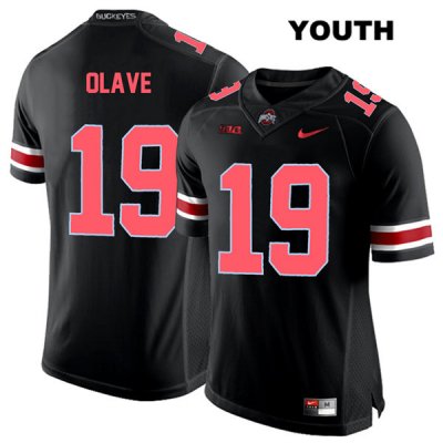 Youth NCAA Ohio State Buckeyes Chris Olave #19 College Stitched Authentic Nike Red Number Black Football Jersey QW20R86YD